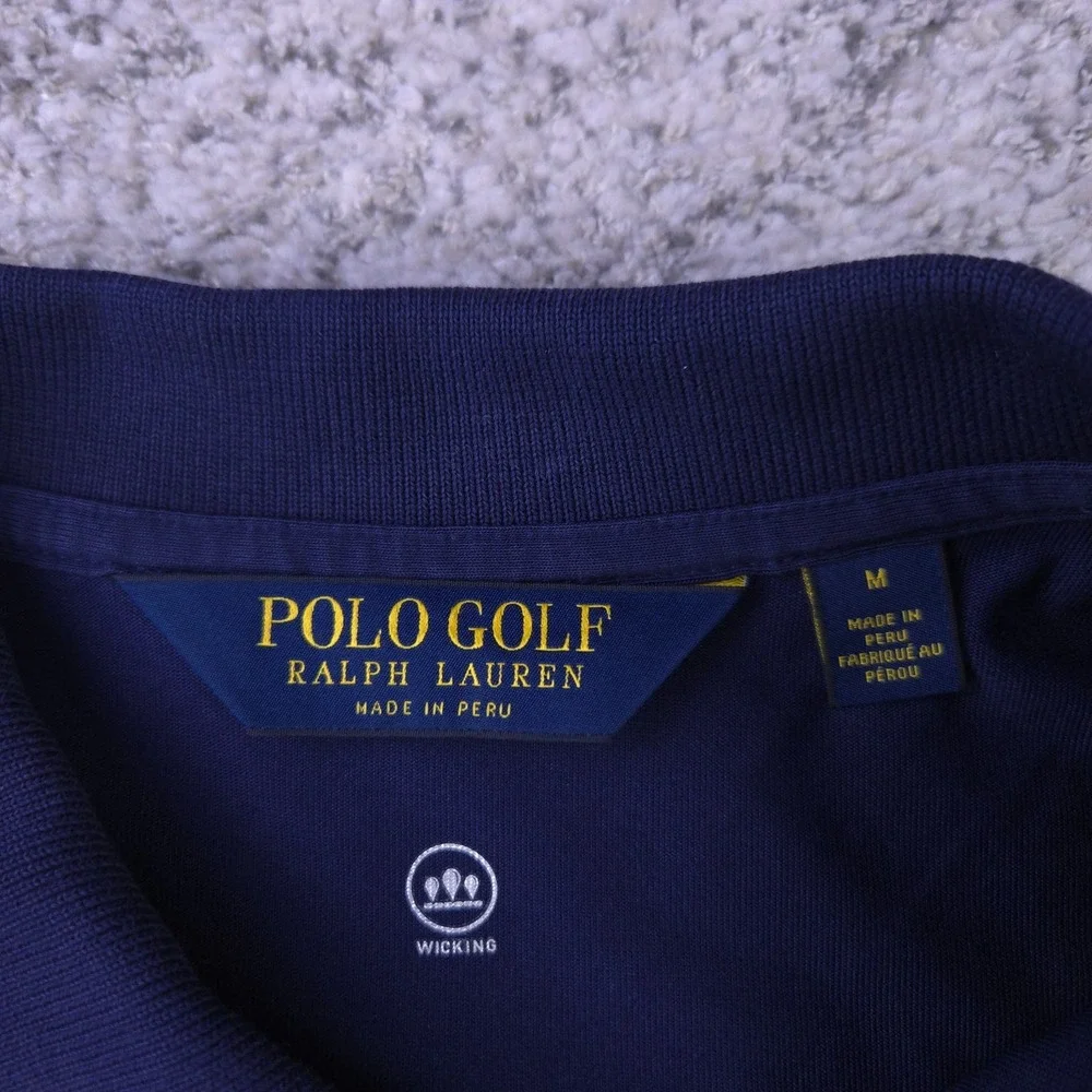 Polo Ralph Lauren US Open Shirt Mens Medium Golf Shinnecock Hills 2018 Logo Navy
